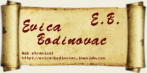 Evica Bodinovac vizit kartica